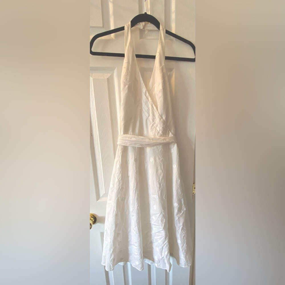 Marilyn Monroe-inspired White Halter Dress
